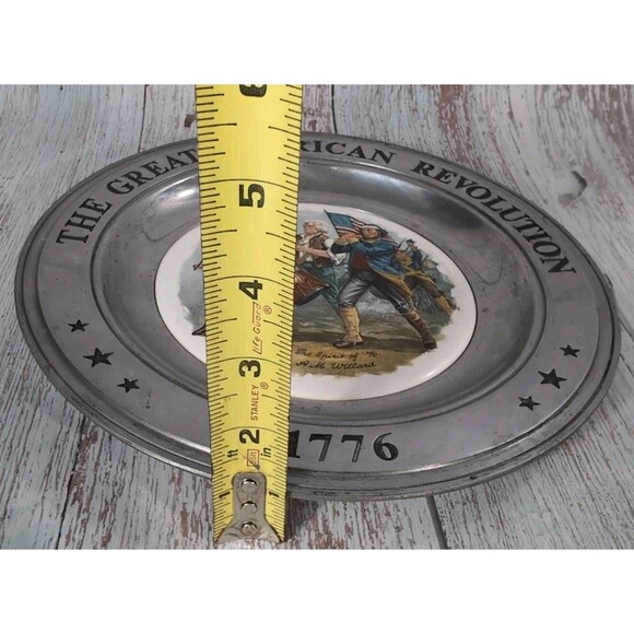 The Great American Revolution 1776 The Spirit Of 76 Pewter  Plate 1976 - Picture 9 of 17